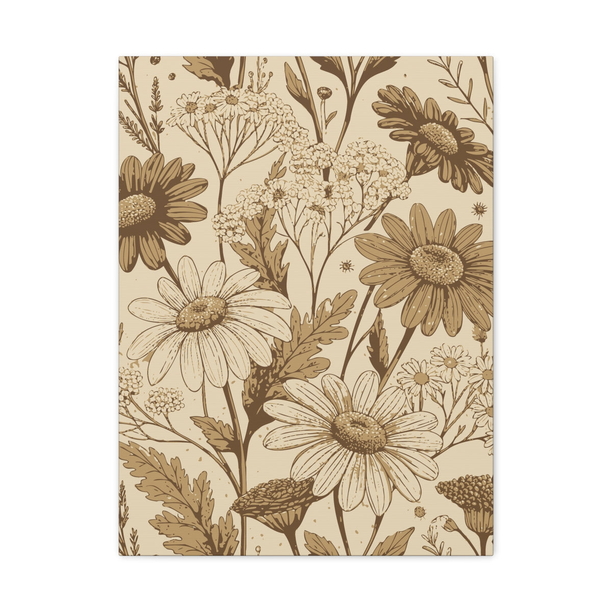 Wildflowers Pattern 013 - 18 in x 24 in Matte Canvas, Stretched, 1.25 in