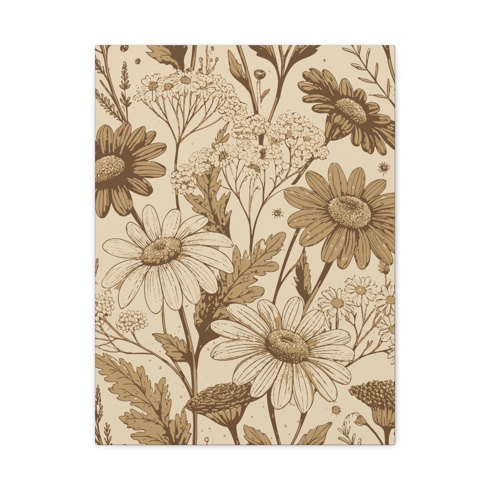 Wildflowers Pattern 013 - 18 in x 24 in Matte Canvas, Stretched, 1.25 in