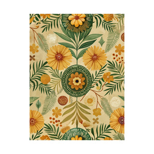 Folk Floral Pattern, Kenyan Inspired 01 - 18 in x 24 in Matte Poster