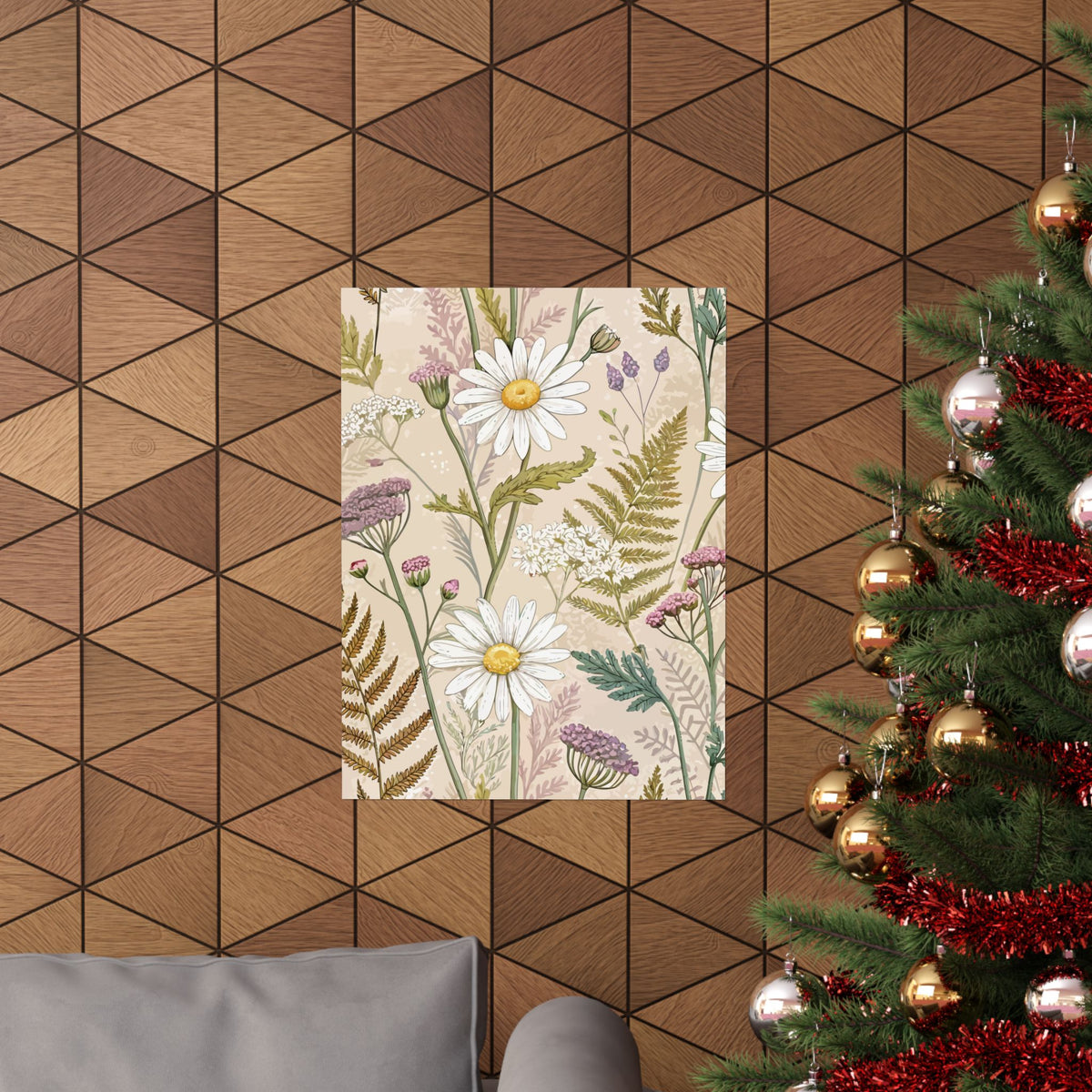 Wildflowers Pattern 050 - 18 in x 24 in Matte Poster