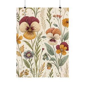 Wildflowers Pattern 010 - 18 in x 24 in Matte Poster