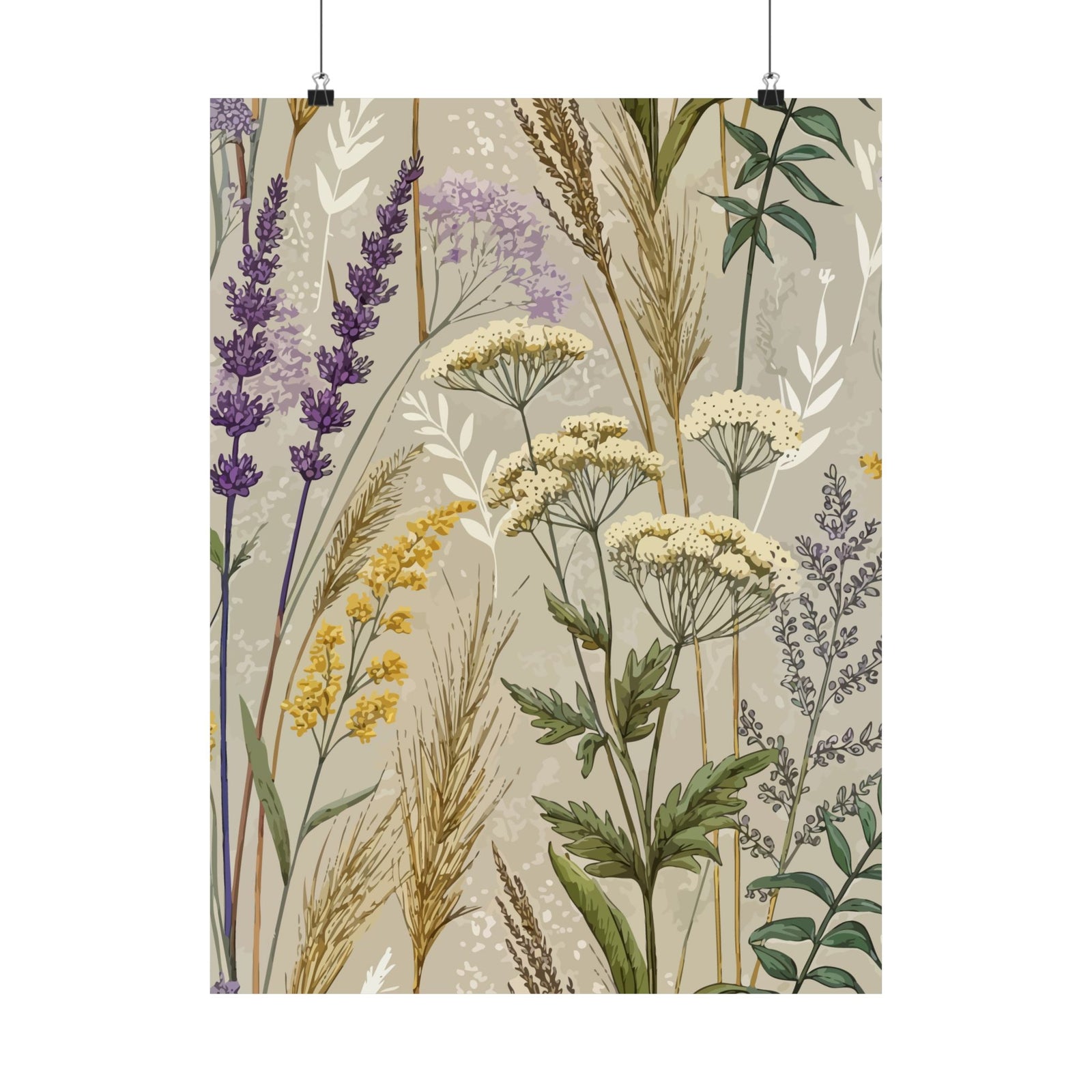 Wildflowers Pattern 129 - 18 in x 24 in Matte Poster