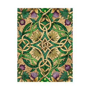 Folk Floral Pattern, Celtic Inspired 03 - 18 in x 24 in Matte Poster