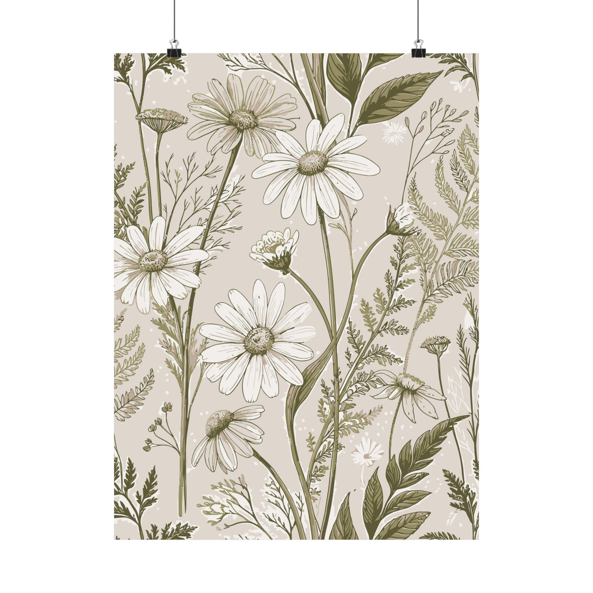 Wildflowers Pattern 085 - 18 in x 24 in Matte Poster