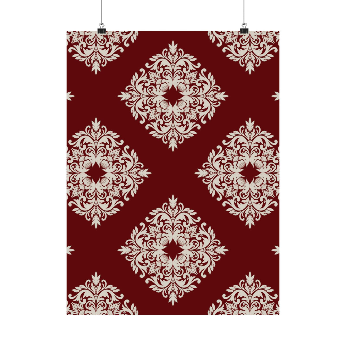 Damask Pattern 019 - 18 in x 24 in Matte Poster