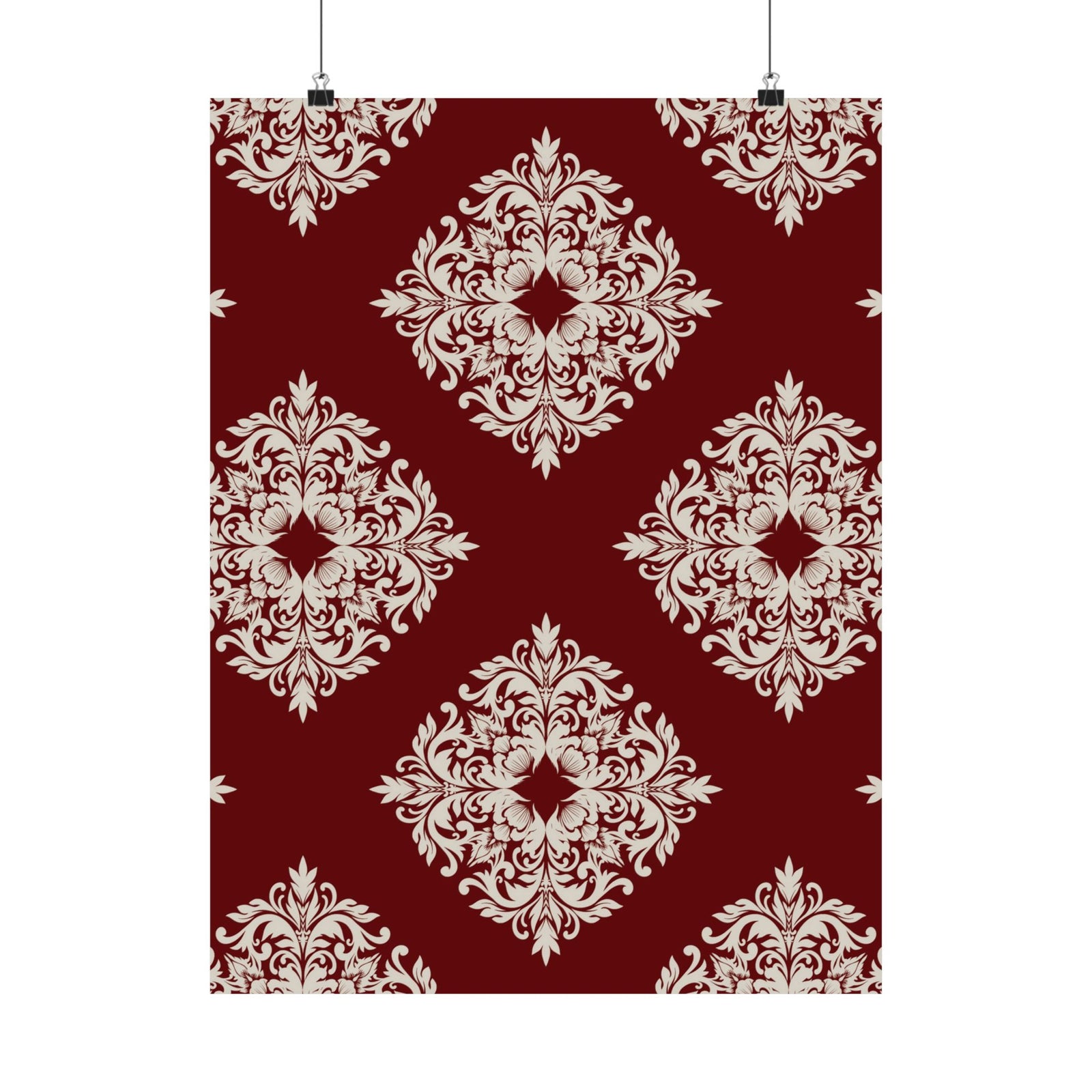 Damask Pattern 019 - 18 in x 24 in Matte Poster