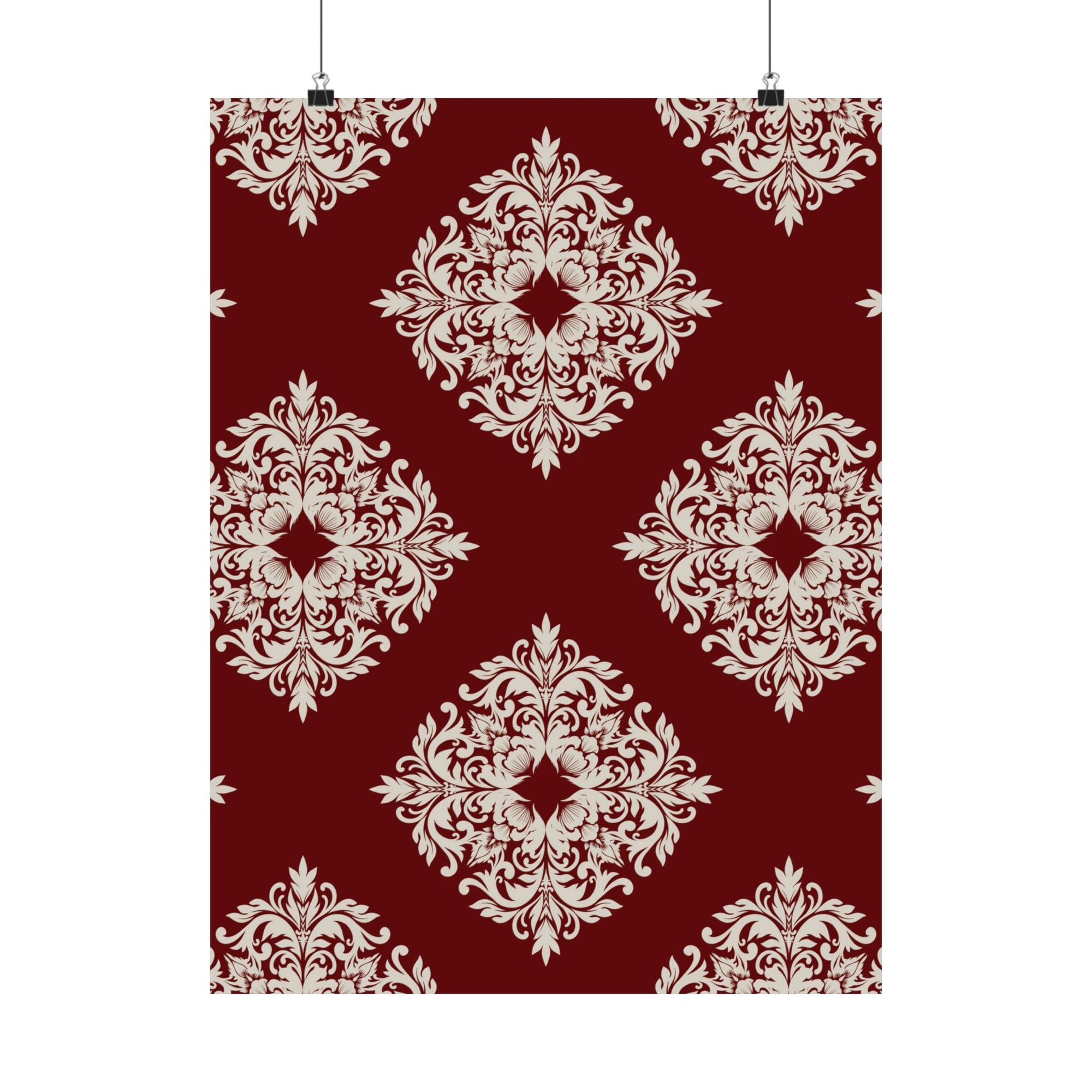 Damask Pattern 019 - 18 in x 24 in Matte Poster