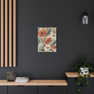 Wildflowers Pattern 022 - 18 in x 24 in Matte Canvas, Stretched, 1.25 in