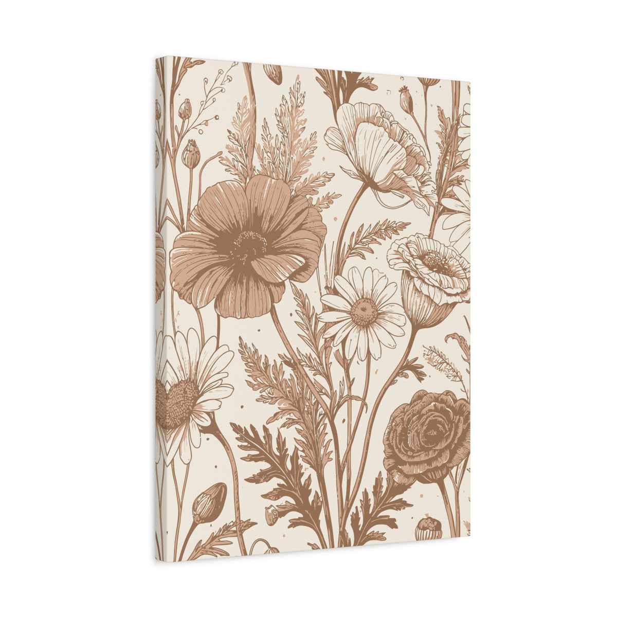 Wildflowers Pattern 179 - 18 in x 24 in Matte Canvas, Stretched, 1.25 in