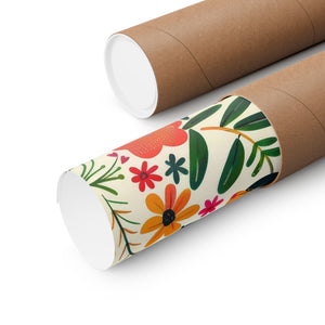 Mexican Floral Fiesta Pattern 004 - 18 in x 24 in Matte Poster