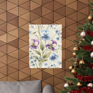 Wildflowers Pattern 160 - 18 in x 24 in Matte Poster