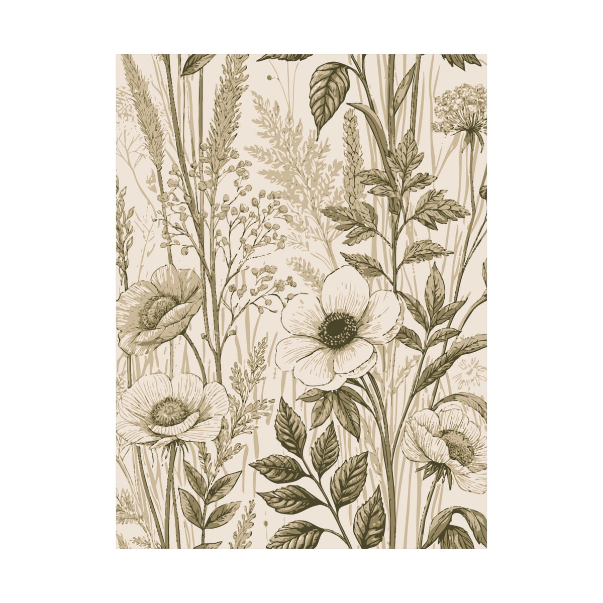 Wildflowers Pattern 117 - 18 in x 24 in Matte Poster