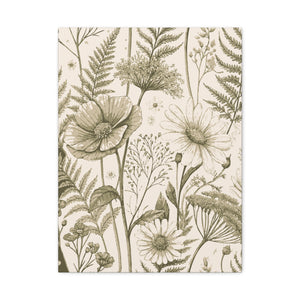 Wildflowers Pattern 150 - 18 in x 24 in Matte Canvas, Stretched, 1.25 in