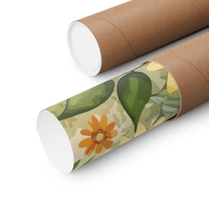 Folk Floral Pattern, Appalachian Inspired 04 - 18 in x 24 in Matte Poster