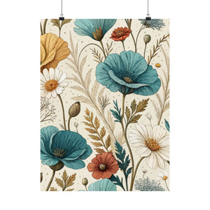 Wildflowers Pattern 074 - 18 in x 24 in Matte Poster