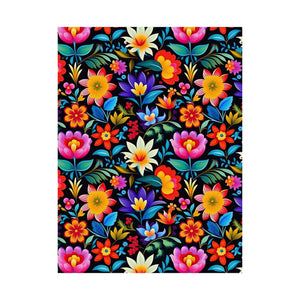 Mexican Floral Fiesta Pattern 036 - 18 in x 24 in Matte Poster