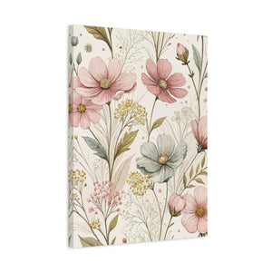 Wildflowers Pattern 152 - 18 in x 24 in Matte Canvas, Stretched, 1.25 in