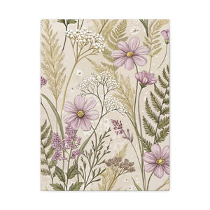Wildflowers Pattern 090 - 18 in x 24 in Matte Canvas, Stretched, 1.25 in