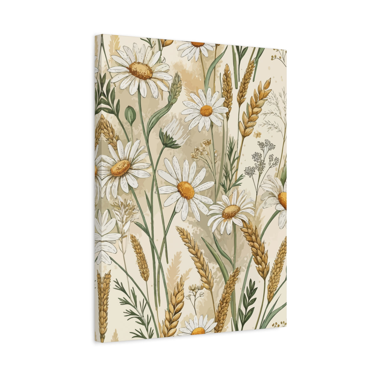 Wildflowers Pattern 131 - 18 in x 24 in Matte Canvas, Stretched, 1.25 in