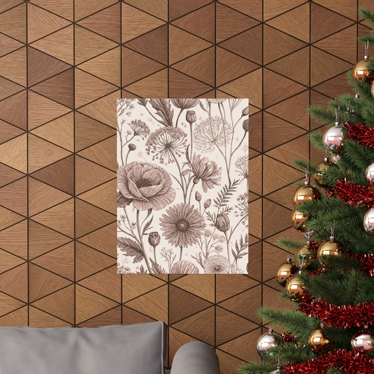 Wildflowers Pattern 124 - 18 in x 24 in Matte Poster