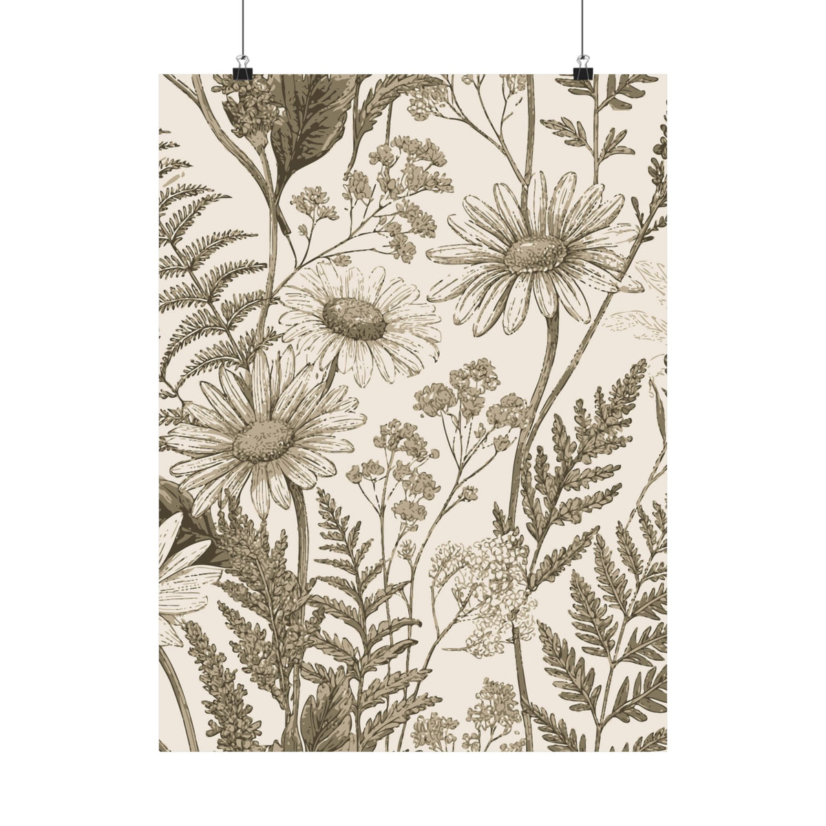 Wildflowers Pattern 175 - 18 in x 24 in Matte Poster