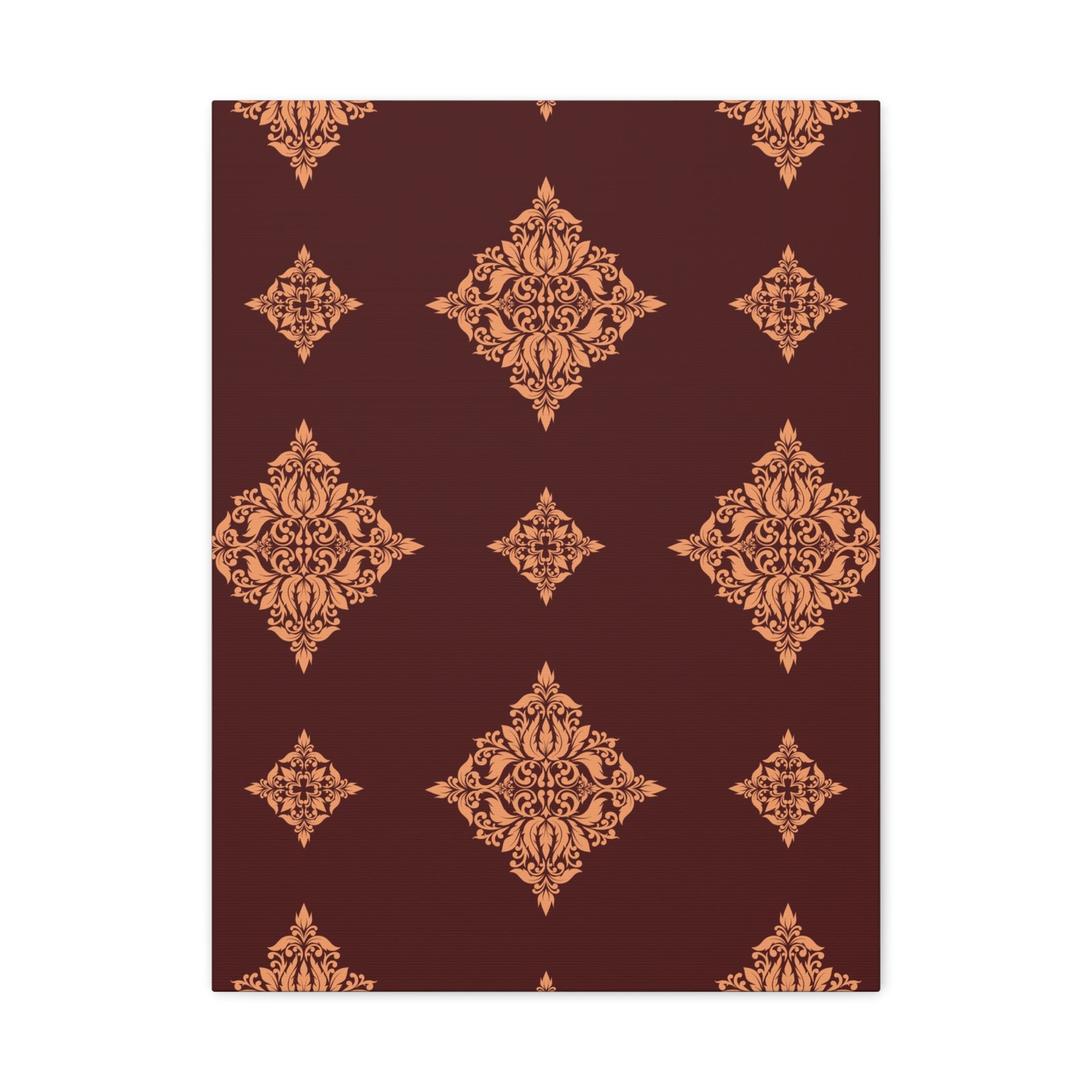 Damask Pattern 006 - 18 in x 24 in Matte Canvas, Stretched, 1.25 in