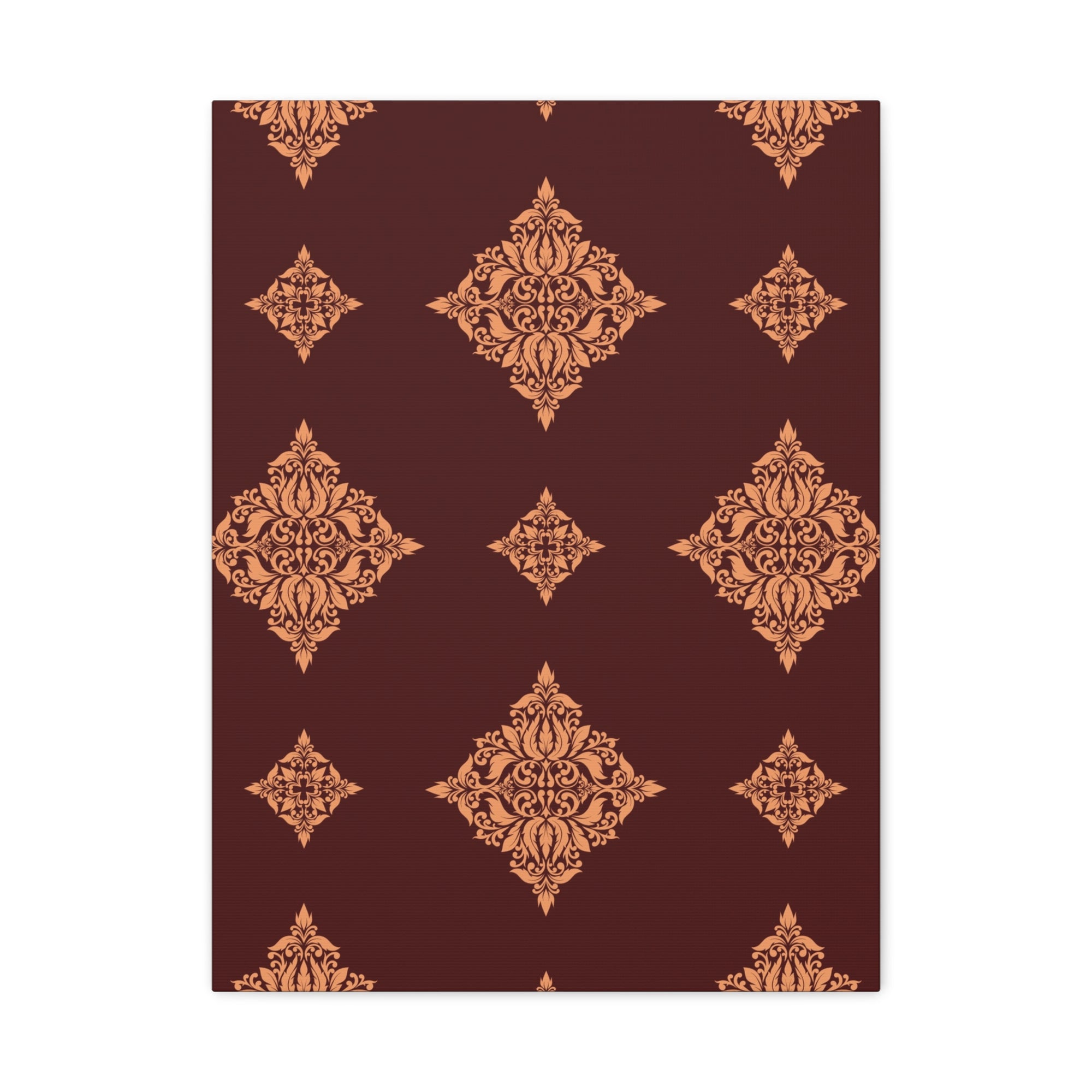 Damask Pattern 006 - 18 in x 24 in Matte Canvas, Stretched, 1.25 in