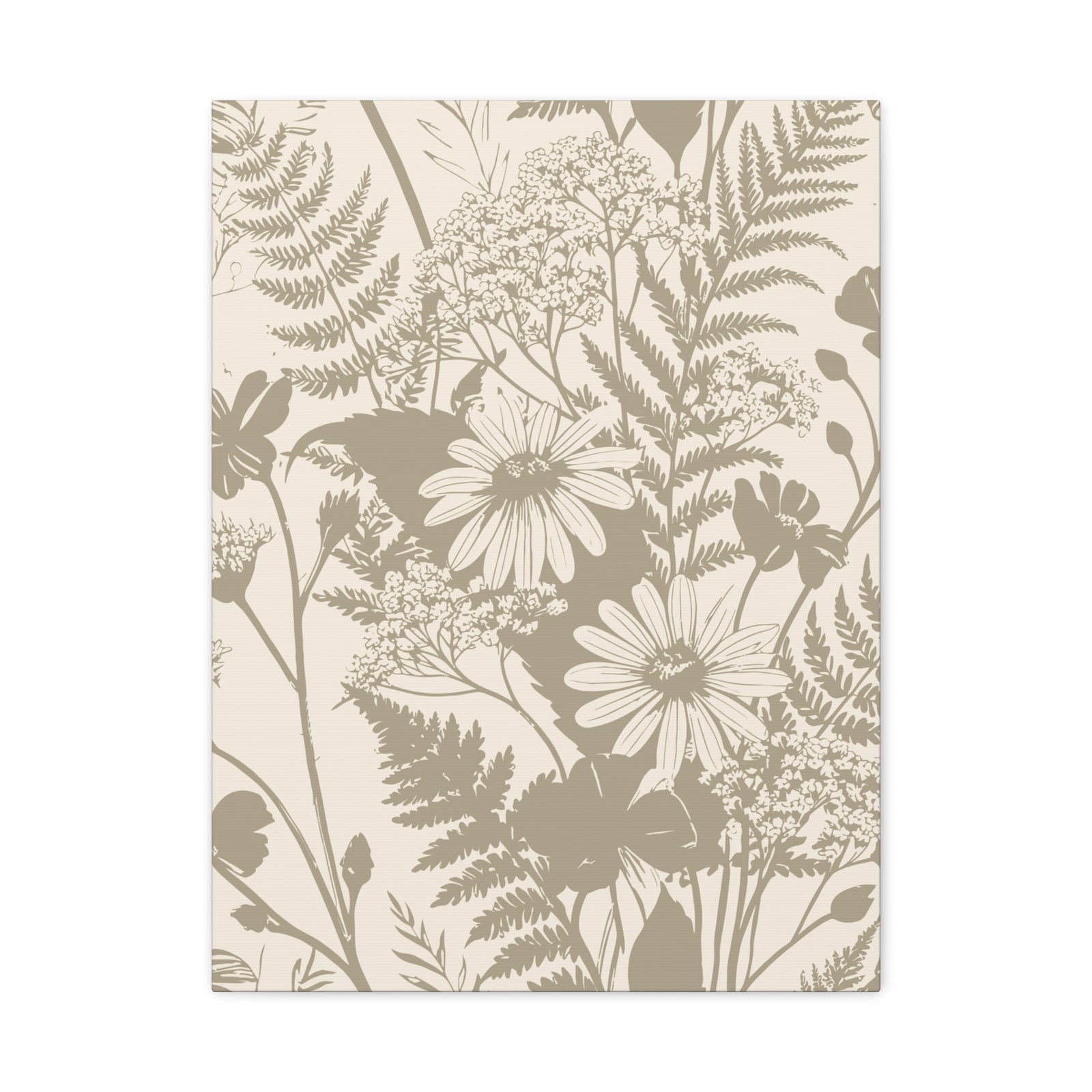 Wildflowers Pattern 125 - 18 in x 24 in Matte Canvas, Stretched, 1.25 in
