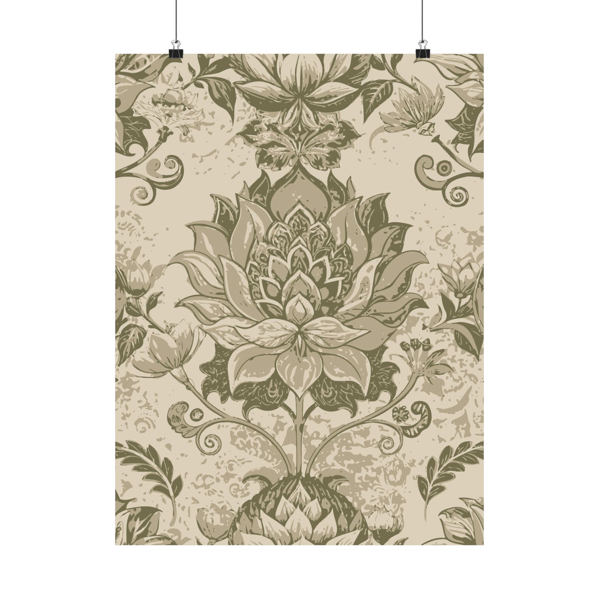 Folk Floral Pattern, Nepalese Inspired 01 - 18 in x 24 in Matte Poster