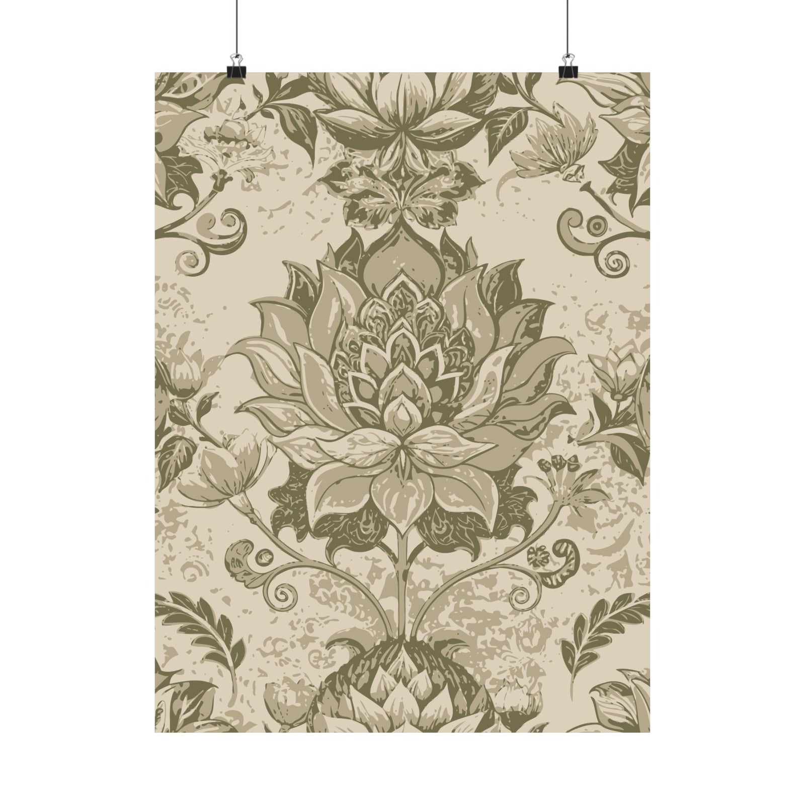 Folk Floral Pattern, Nepalese Inspired 01 - 18 in x 24 in Matte Poster