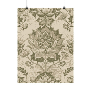 Folk Floral Pattern, Nepalese Inspired 01 - 18 in x 24 in Matte Poster