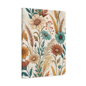 Wildflowers Pattern 006 - 18 in x 24 in Matte Canvas, Stretched, 1.25 in