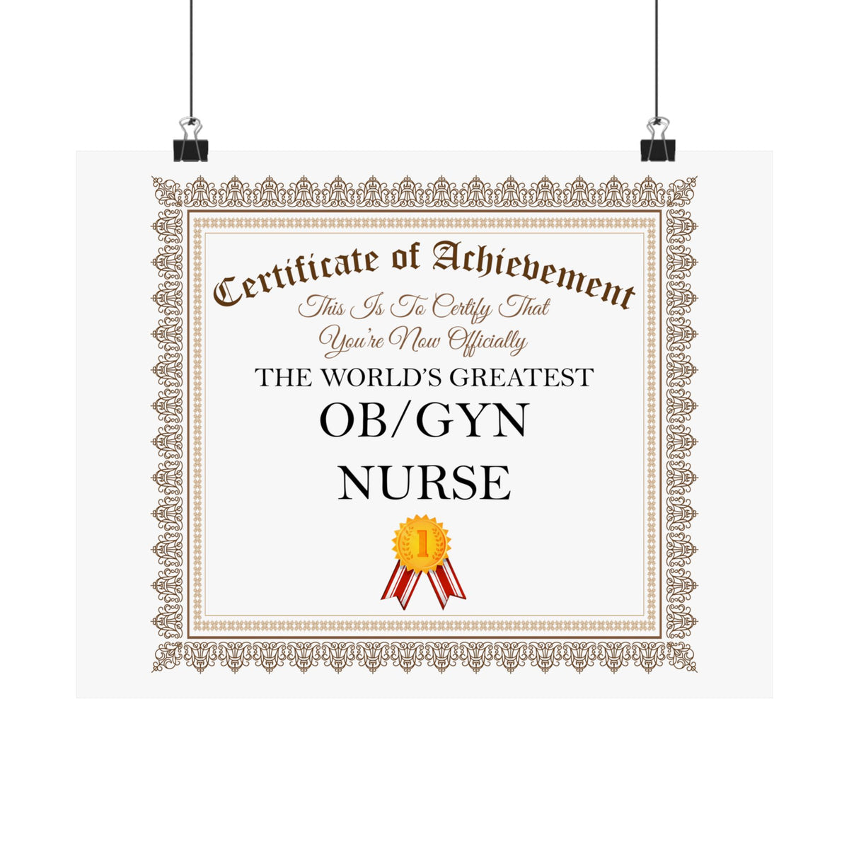 World's Greatest OB GYN Nurse - 14 in x 11 in Matte Poster