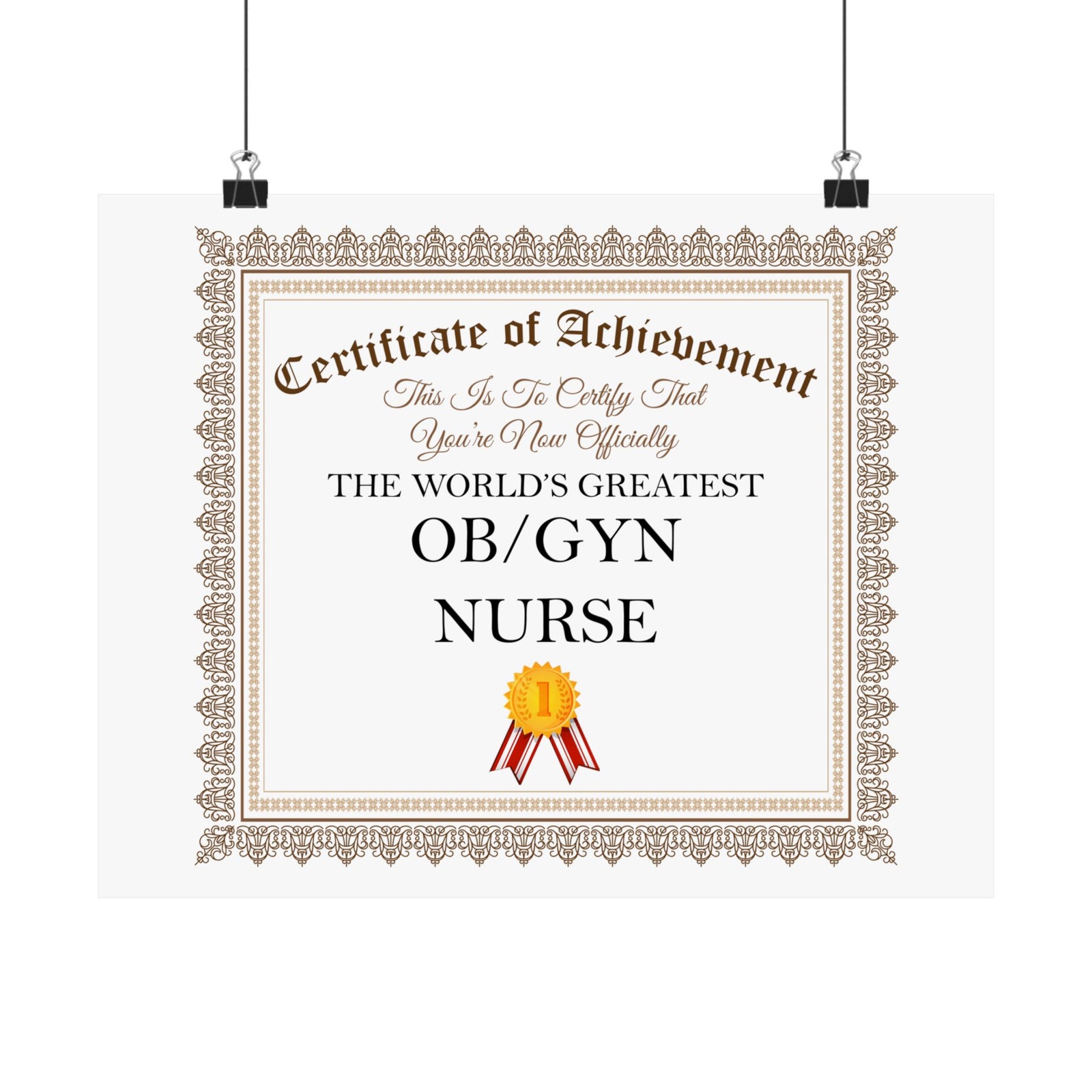 World's Greatest OB GYN Nurse - 14 in x 11 in Matte Poster