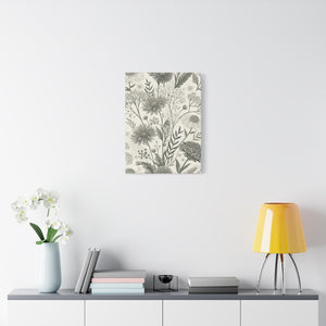 Wildflowers Pattern 072 - 18 in x 24 in Matte Canvas, Stretched, 1.25 in