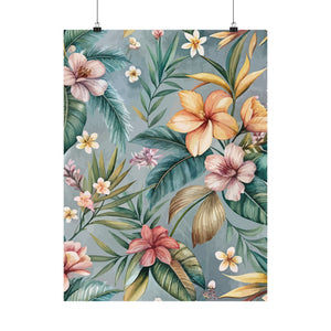 Folk Floral Pattern, Balinese Inspired 07 - 18 in x 24 in Matte Poster