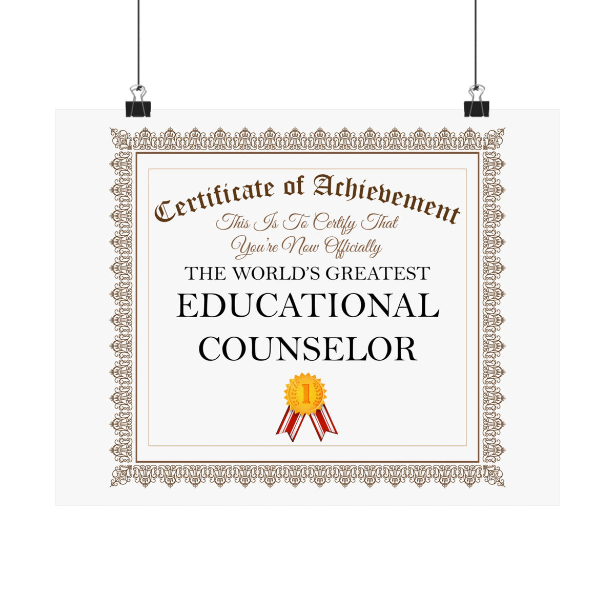 World's Greatest Educational Counselor - 14 in x 11 in Matte Poster