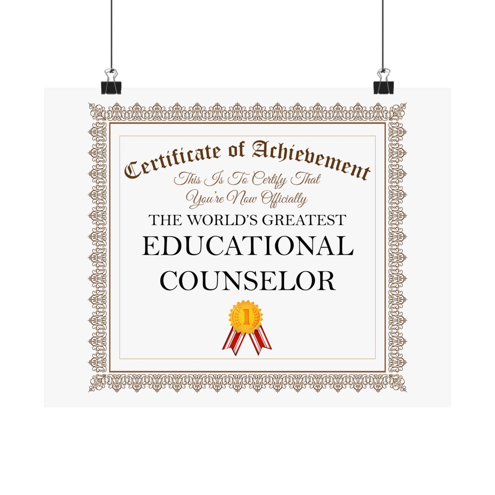World's Greatest Educational Counselor - 14 in x 11 in Matte Poster