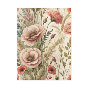 Wildflowers Pattern 178 - 18 in x 24 in Matte Canvas, Stretched, 1.25 in