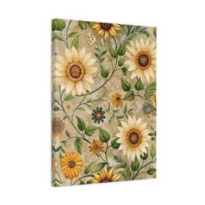 Folk Floral Pattern, Appalachian Inspired 01 - 18 in x 24 in Matte Canvas, Stretched, 1.25 in