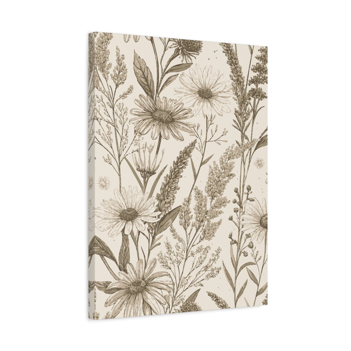 Wildflowers Pattern 046 - 18 in x 24 in Matte Canvas, Stretched, 1.25 in