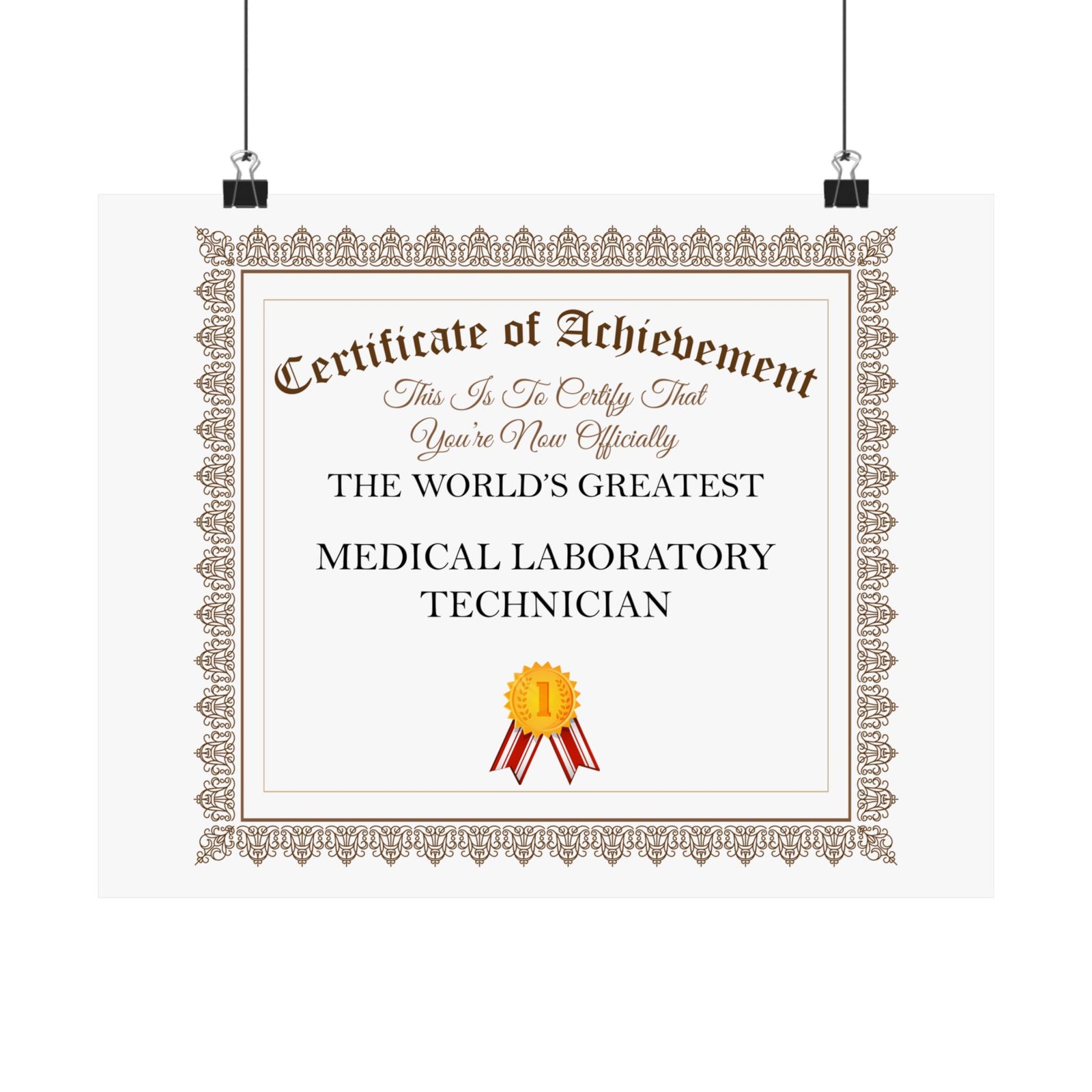 World's Greatest Medical Laboratory Technician - 14 in x 11 in Matte Poster