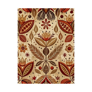 Folk Floral Pattern, Aztec Inspired 01 - 18 in x 24 in Matte Poster
