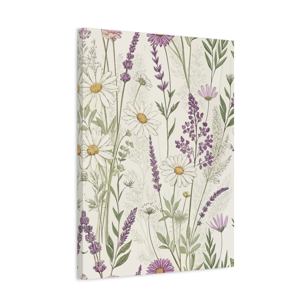 Wildflowers Pattern 056 - 18 in x 24 in Matte Canvas, Stretched, 1.25 in