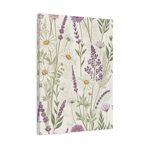 Wildflowers Pattern 056 - 18 in x 24 in Matte Canvas, Stretched, 1.25 in