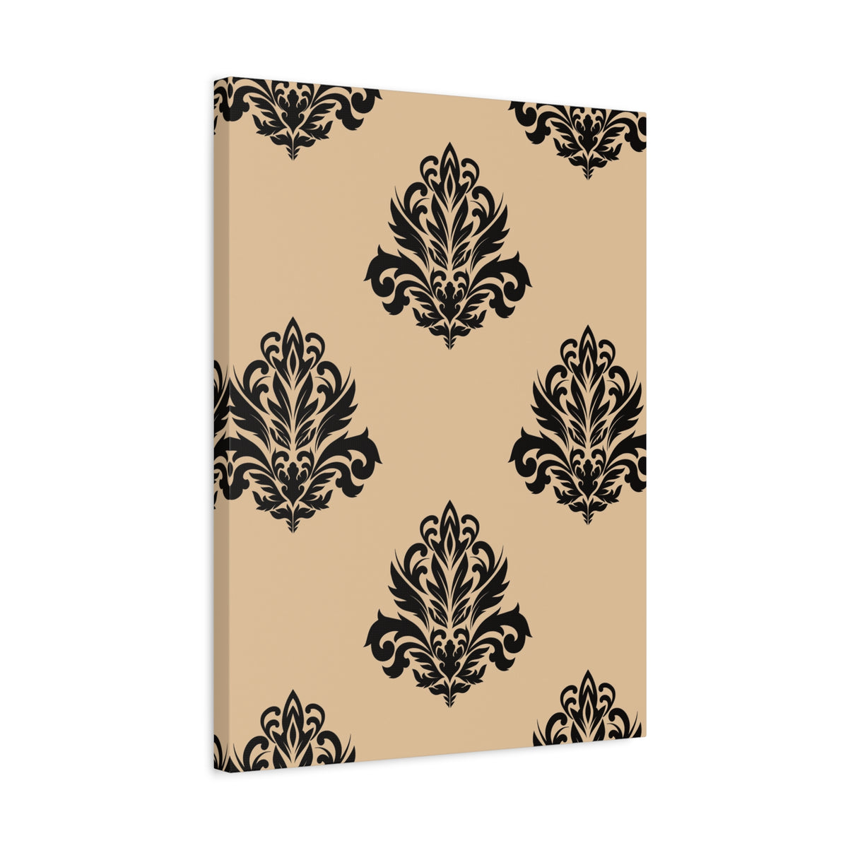 Damask Pattern 028 - 18 in x 24 in Matte Canvas, Stretched, 1.25 in