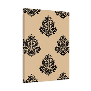 Damask Pattern 028 - 18 in x 24 in Matte Canvas, Stretched, 1.25 in