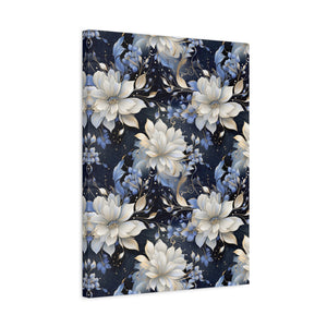 Nocturnal Bloom Pattern 008 - 18 in x 24 in Matte Canvas, Stretched, 1.25 in