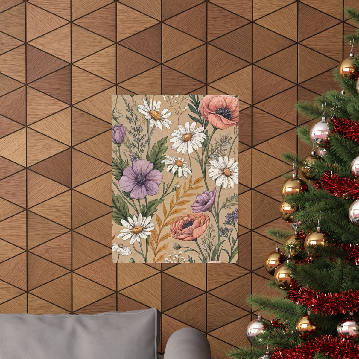 Wildflowers Pattern 096 - 18 in x 24 in Matte Poster