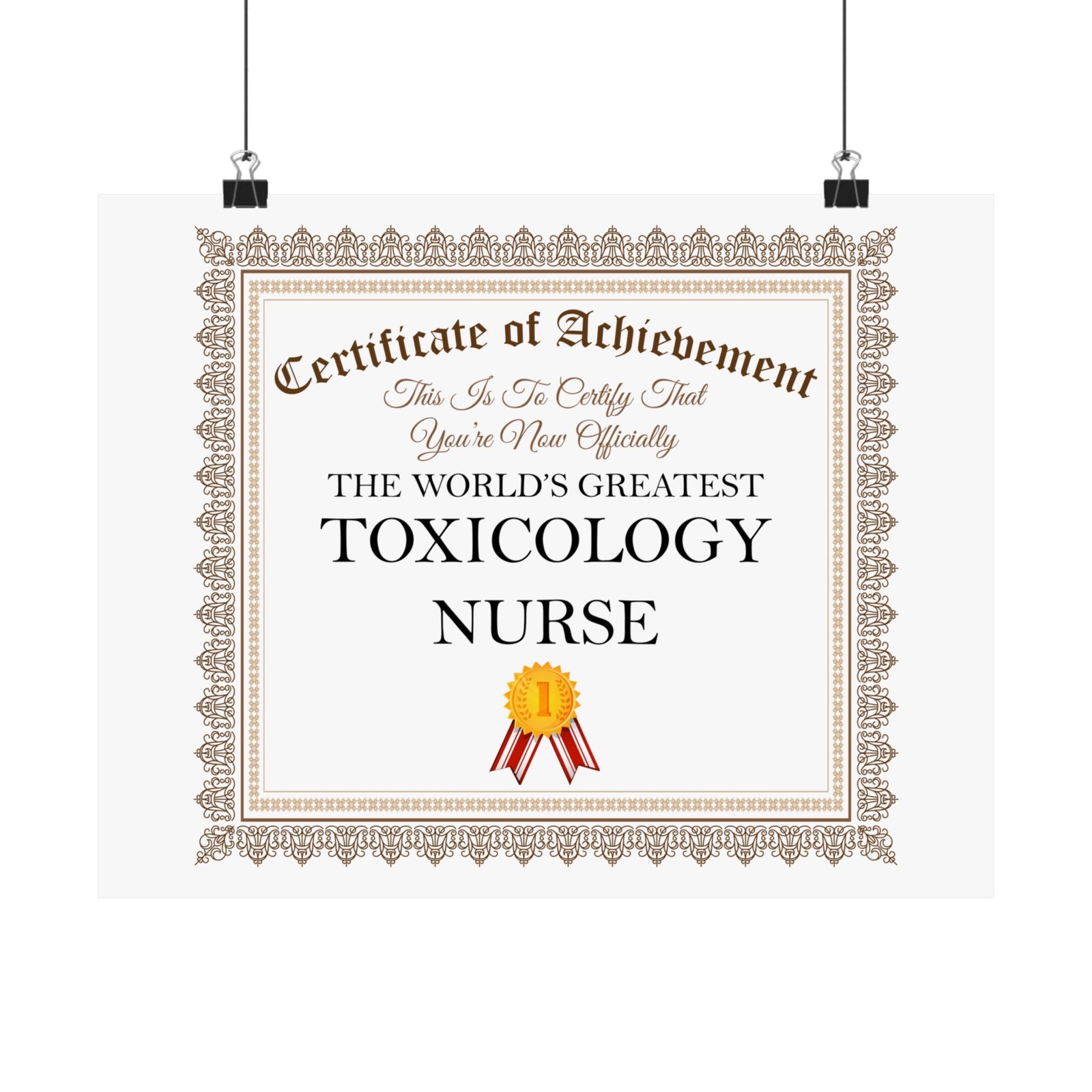 World's Greatest Toxicology Nurse - 14 in x 11 in Matte Poster